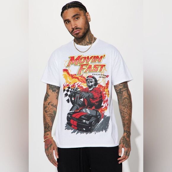 NWT Dodge SRT Movin' Fast Short Sleeve Tee - White - Picture 2 of 6